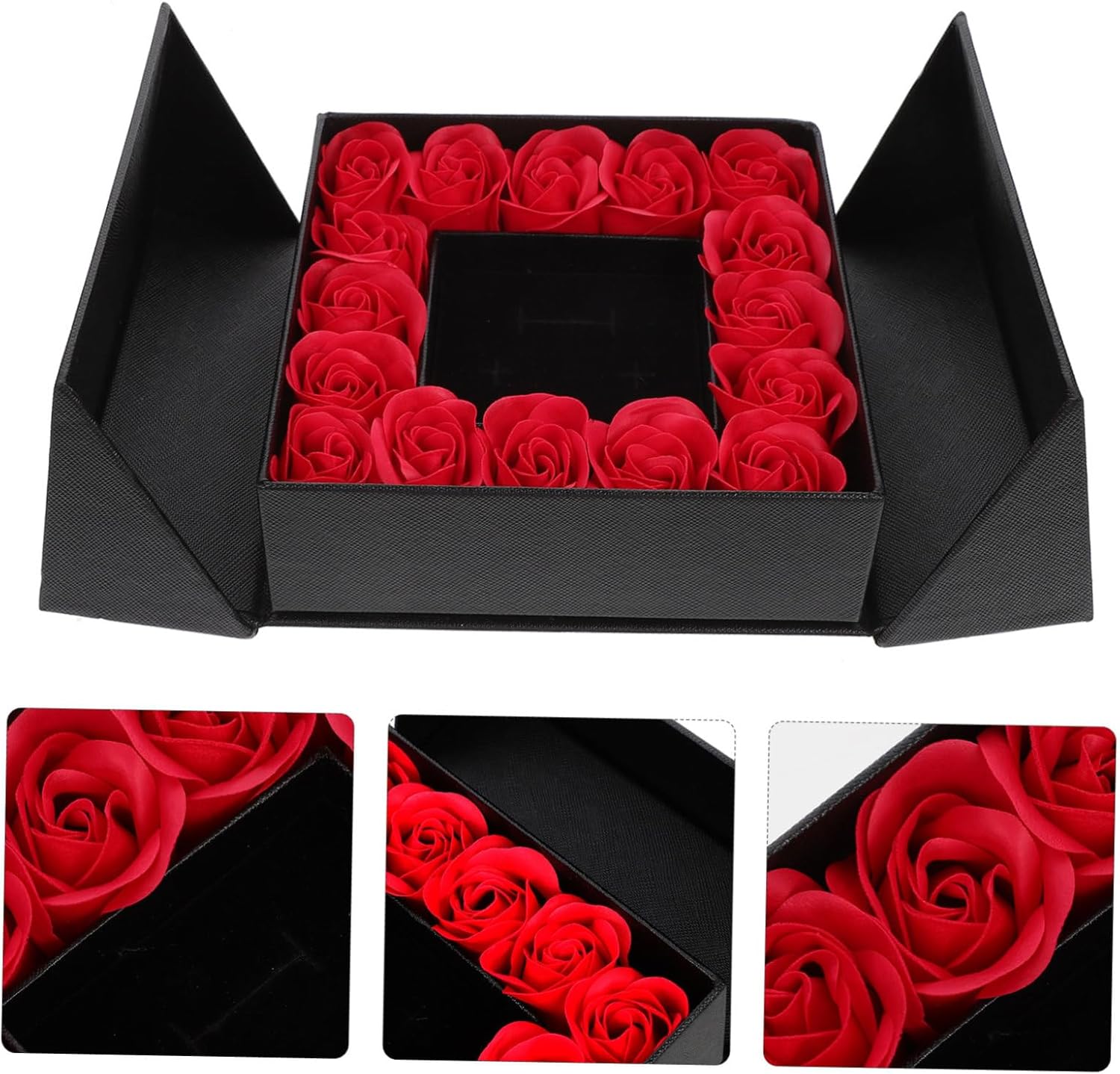 Caja de regalo con 16 rosas artificiales - additional image 3